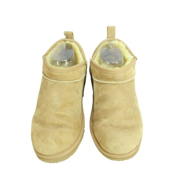 LL Bean Brown Suede Wicked Good Shearling Lined Slipper Ankle Boots Size 9 M - Picture 5 of 9